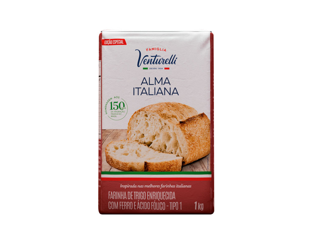 FARINHA DE TRIGO PEQUENA ALMA ITALIANA VENTURELLI 1 KG (FDO 10 KG)